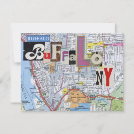 Cartão postal de Colagem Buffalo NY