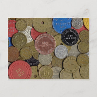 Cartão postal de Colagem de Tokens da Zona Canal