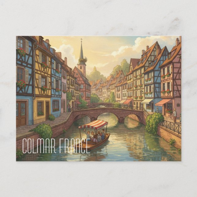 Cartão postal de Colmar França (Frente)