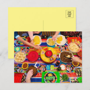 Cartão postal de comida da Taco Fiesta