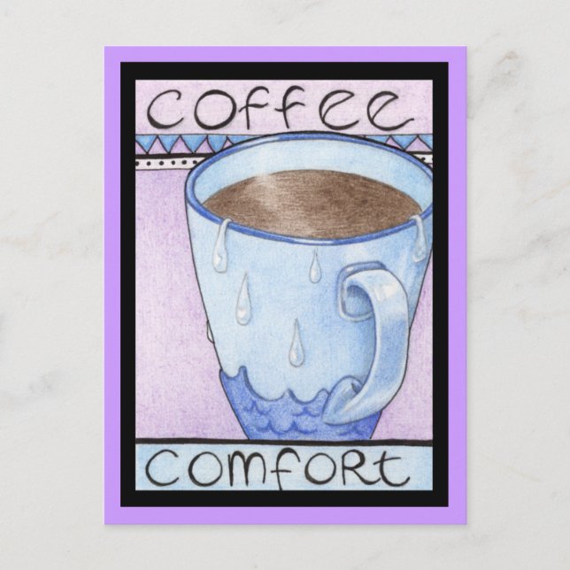 Cartão postal de conforto de café (Frente)