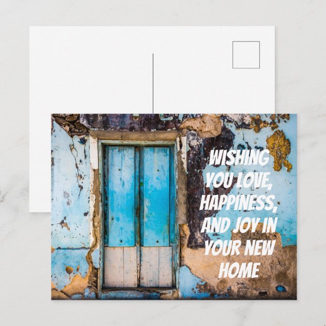 Cartão postal de congratulações de casa nova com p (Frente/Verso)