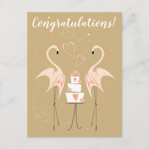 Cartão postal de congratulações para casamento de