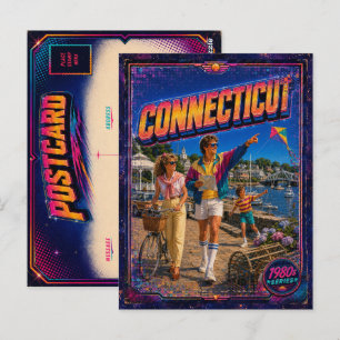 Cartão postal de Connecticut dos anos 80 Retro