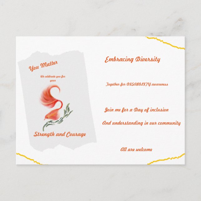 Cartão postal de conscientização (Frente)