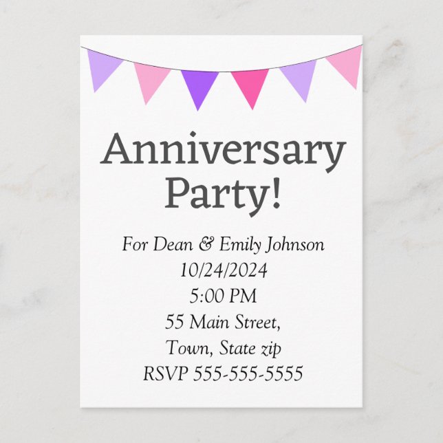 Cartão Postal de Convite (Frente)