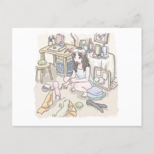 Cartão Postal De Convite さ む ご じ 作 業 に 机 の あ る 、 靴 em 下 em や em 衣 em 類 em の