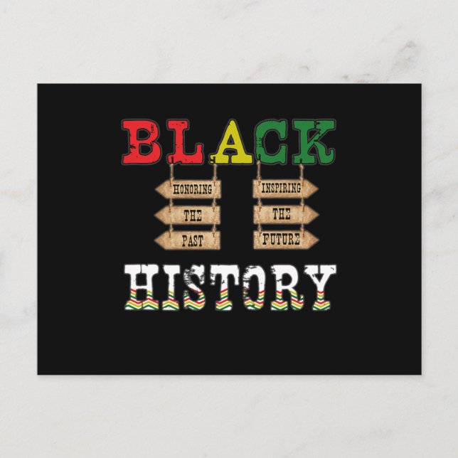Cartão Postal De Convite 18 Black History Month African American Black Prid (Frente)