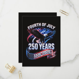Cartão Postal De Convite 250º Aniversário EUA 1776-2026 Patriótico American