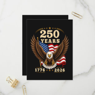 Cartão Postal De Convite 250 Aniversário EUA 250 Anos 1776-2026