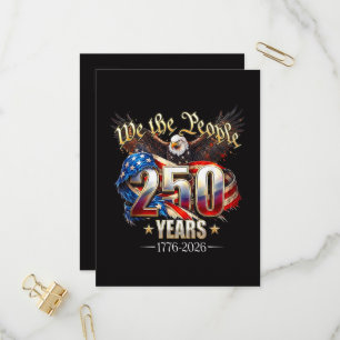 Cartão Postal De Convite 250 Anos Aniversário de 250 anos da América 4 de J