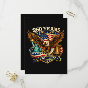 Cartão Postal De Convite 250 Anos Aniversário de 250 anos dos EUA