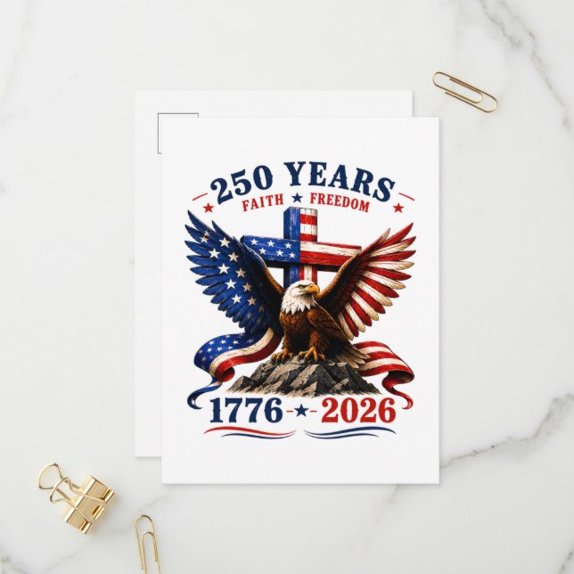 Cartão Postal De Convite 250 Anos de Fé e Liberdade (Frente/Verso In Situ)