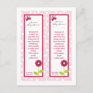 Cartão Postal De Convite 2 Indicadores Berry Garden Lady Bug Flor Rosa