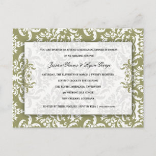 Cartão Postal De Convite 311 Emmy Damask Moss