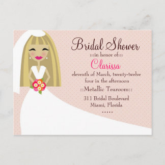 CARTÃO POSTAL DE CONVITE 311-TOO CUTIE CLARISSA BRIDE BLONDE