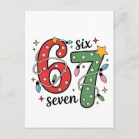 6 7 Seis Sete Mão Geração Z Alpha Meme Gíria Natal