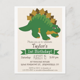 Cartão Postal De Convite A festa de aniversário do miúdo verde do