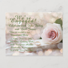 Cartão-postal de convite à festa de noivado