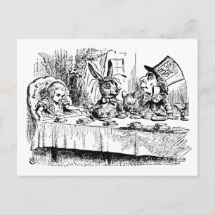 Cartão Postal De Convite A festa do chá do Mad Hatter