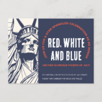 Cartão-postal de convite à Liberdade para 4 de jul