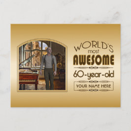 Cartão Postal De Convite A melhor foto personalizada do mundo do aniversári