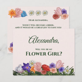 Cartão Postal De Convite A Pintura De Fowts Você Será Minha Menina Flor