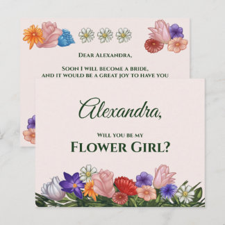 Cartão Postal De Convite A Pintura De Fowts Você Será Minha Menina Flor