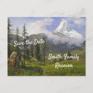 Cartão Postal De Convite A Reunião da Família Matterhorn