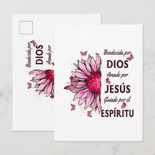 Cartão Postal De Convite Abençoado por Deus Amado por Jesus