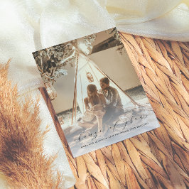 Cartão Postal De Convite Adiamento De Casamento Fotográfico De Mudança Eleg