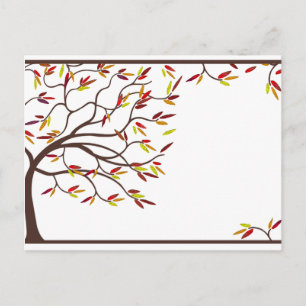 Cartão Postal De Convite Adicione a queda feita sob encomenda do texto