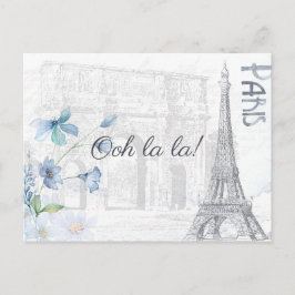 Cartão Postal De Convite Adulto Paris pensou em qualquer festa para adicion