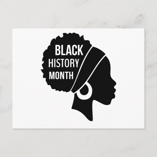Cartão Postal De Convite Afro Women Black History Month (2) (Frente)