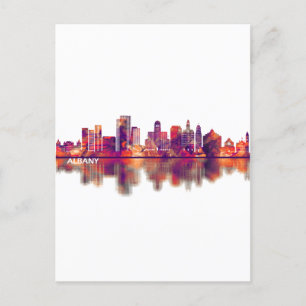 Cartão Postal De Convite Albany New York Skyline