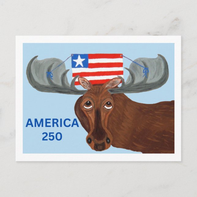 Cartão Postal De Convite Alce América 250 (Frente)