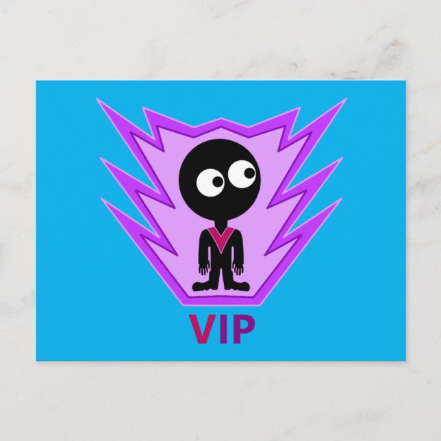 Cartão Postal De Convite Alienígena VIP Visitor (Frente)