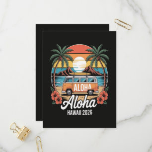 Cartão Postal De Convite Aloha Havaí 2026