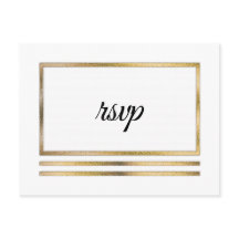 Amarelo | White Modern Simple RSVP Inserir