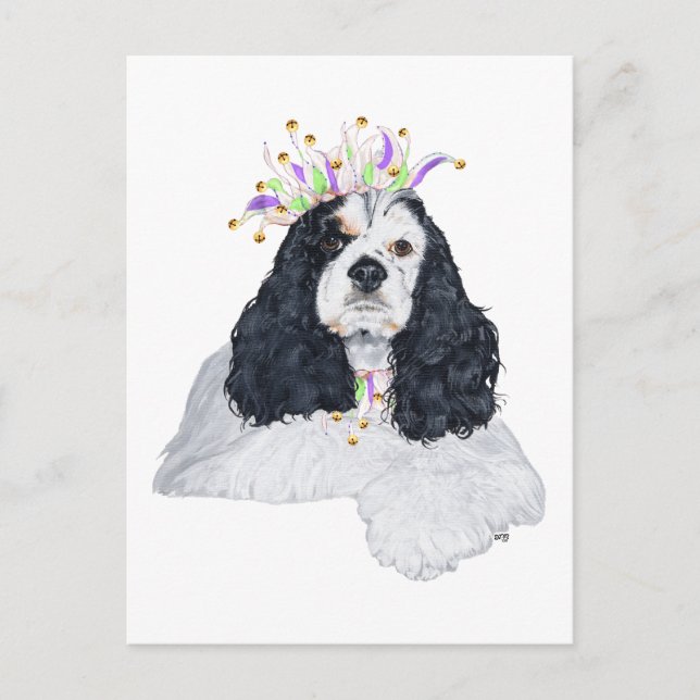 Cartão Postal De Convite American Cocker Spaniel Party Animal (Frente)