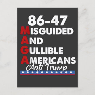 Cartão Postal De Convite Americanos Misguiados E Gulíveis 86-47