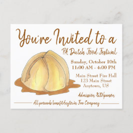 Cartão Postal De Convite Amish Pennsylvania PA Festival Dumpling