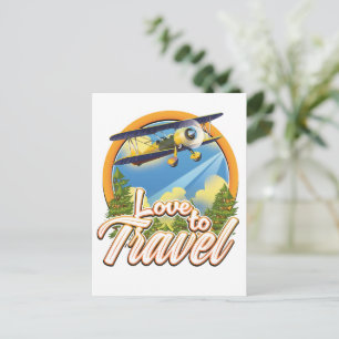 Cartão Postal De Convite Amor à Viagem