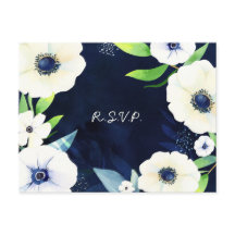 Anemone Floral Wreath Wedding RSVP