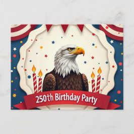 Cartão Postal De Convite aniversário de 250 anos