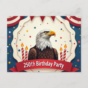 Cartão Postal De Convite aniversário de 250 anos