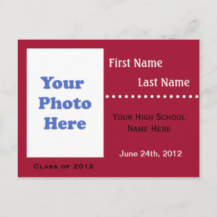 Cartão Postal De Convite Anúncio/convite da graduação do segundo grau
