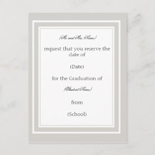 Cartão Postal De Convite Anúncio/Convite de Graduação Personalizado