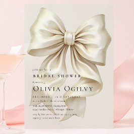 Cartão Postal De Convite Arco Simples Boho Elegante Ivory Cream