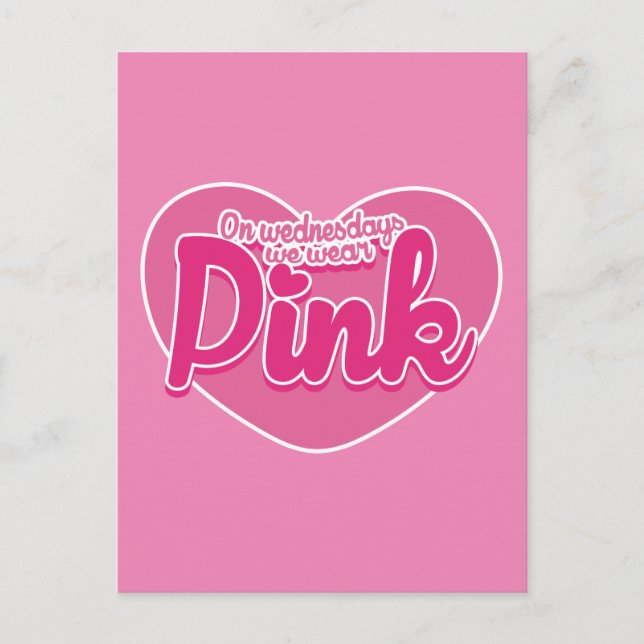 Cartão Postal De Convite Às quartas-feiras nós usamos rosa (Frente)